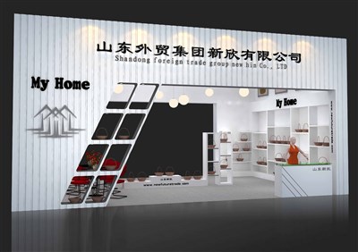 54平米展臺設計制作：二面開口/現(xiàn)代/木質結構/白色，為玩具展展商而作（免費使用）