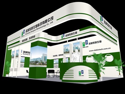 54平米展臺(tái)設(shè)計(jì)制作：二面開口/現(xiàn)代/木質(zhì)結(jié)構(gòu)/綠色，為食品展展商而作（免費(fèi)使用）