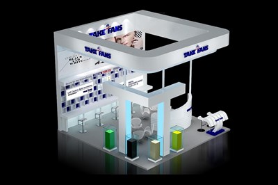 36平米展臺(tái)設(shè)計(jì)制作：三面開口/現(xiàn)代/型材結(jié)構(gòu)/白色，為電子展展商而作（免費(fèi)使用）